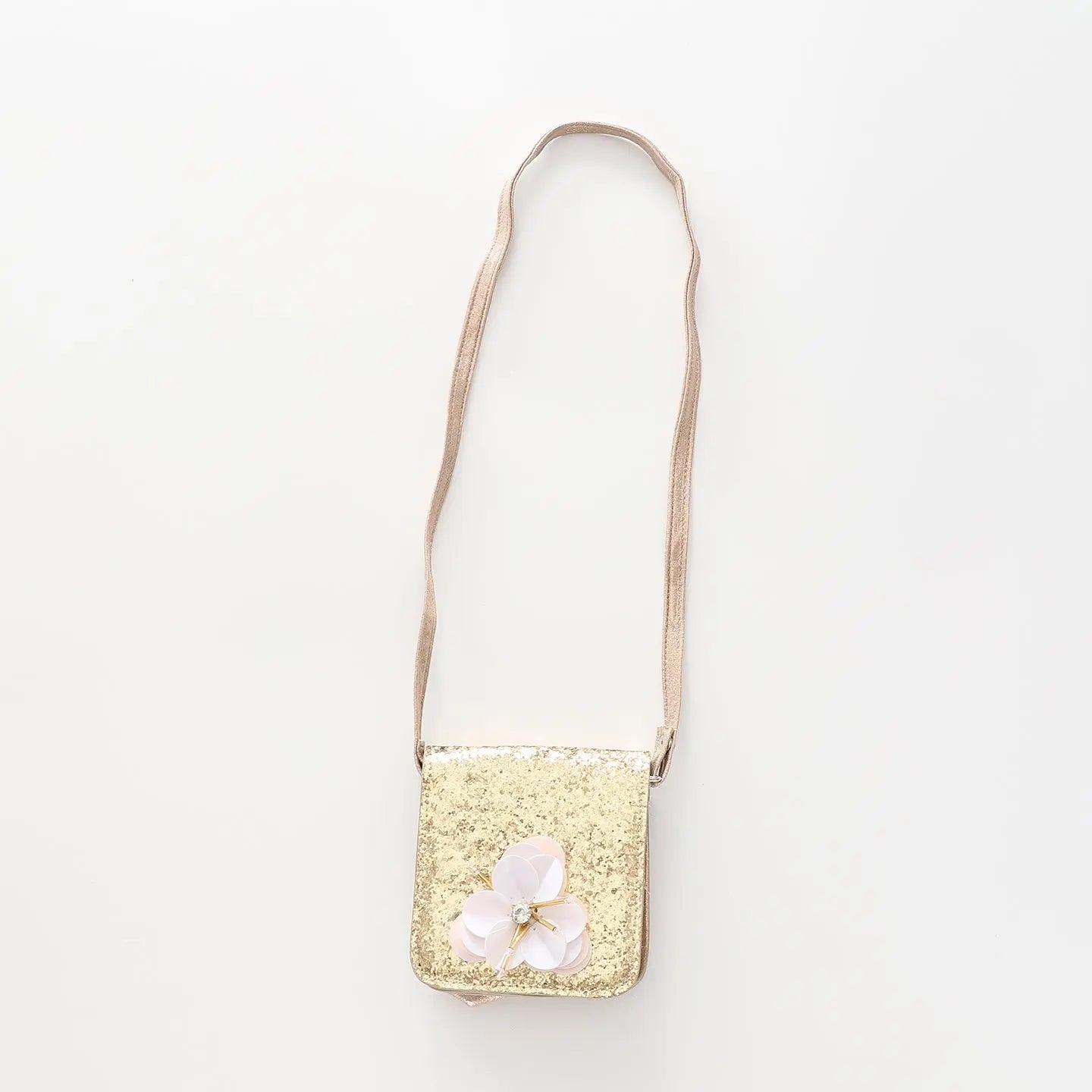 Girls Gold Glitter Cross Body Bag Ollies Place