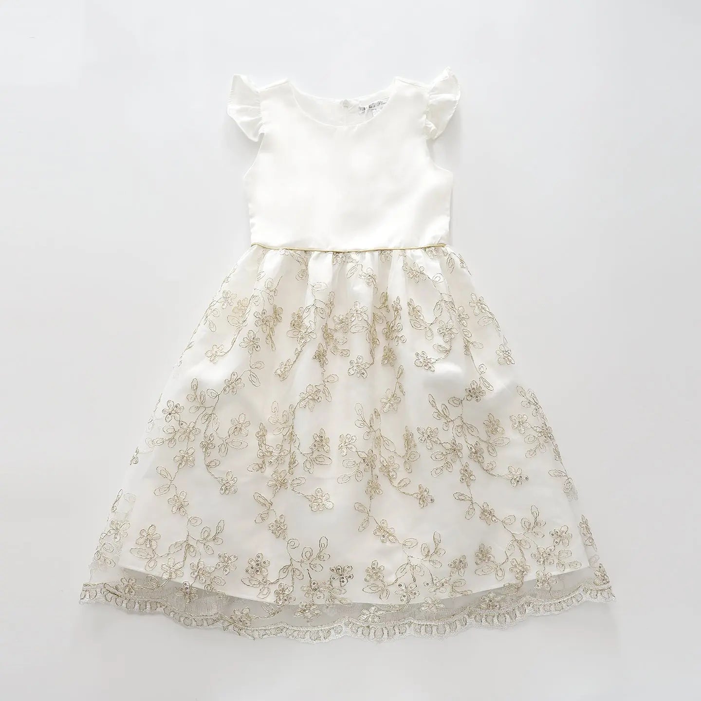 Girls Gold Lace Party Dress Ollies Place