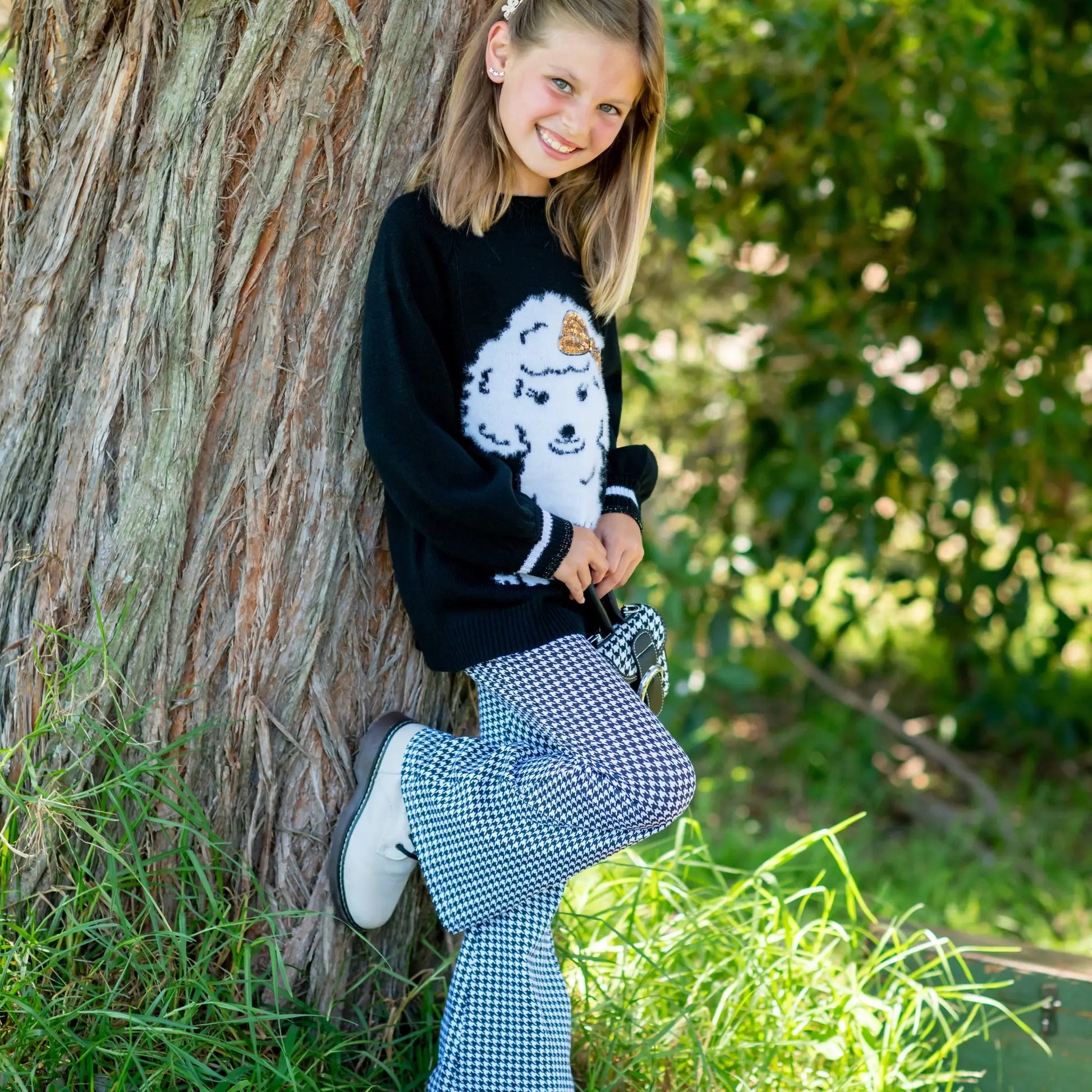 Girls Houndstooth Pants Ollies Place