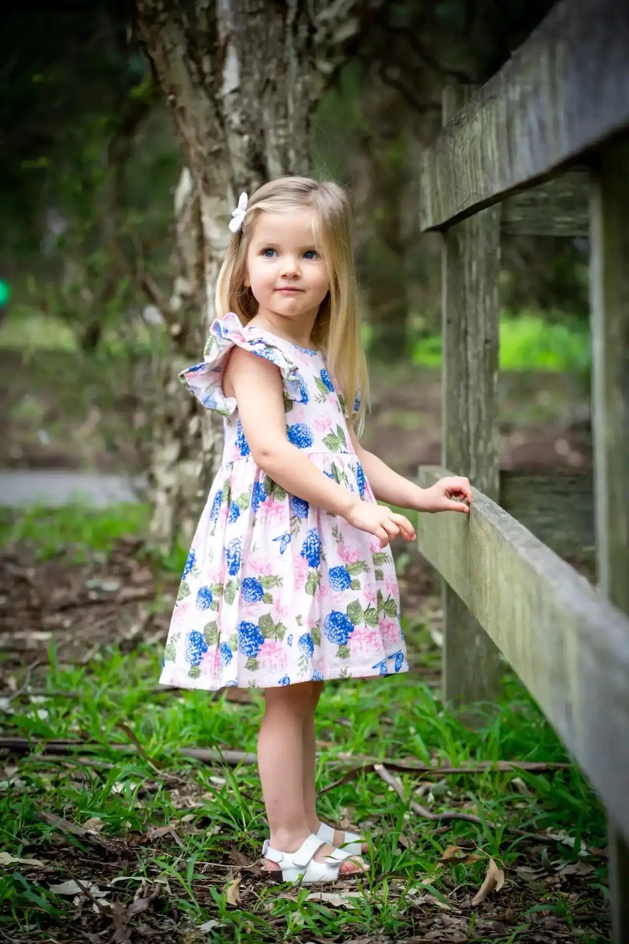 Girls Hydrangea Summer Dress Ollies Place