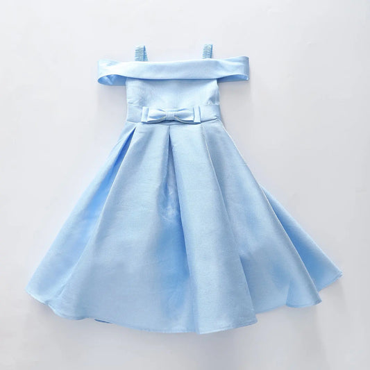 Girls Light Blue Shimmer Party Dress Ollies Place