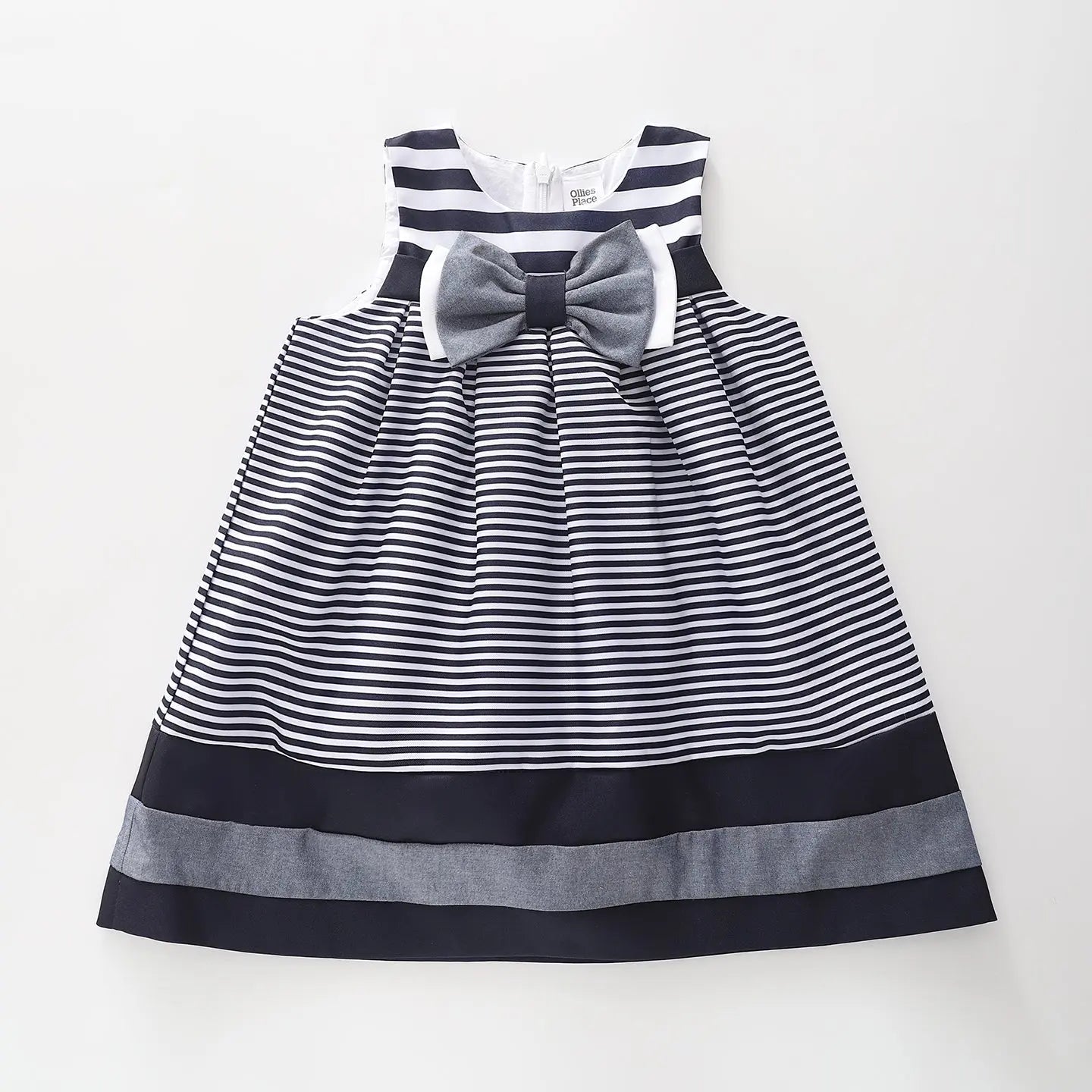 Girls Navy Chambray Dress Ollies Place