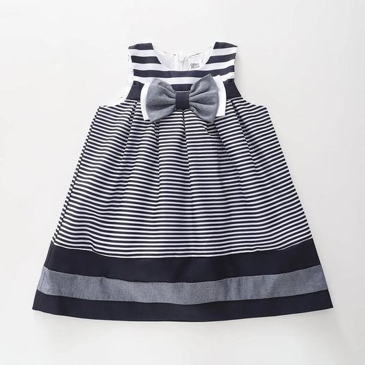 Girls Navy Chambray Dress Ollies Place