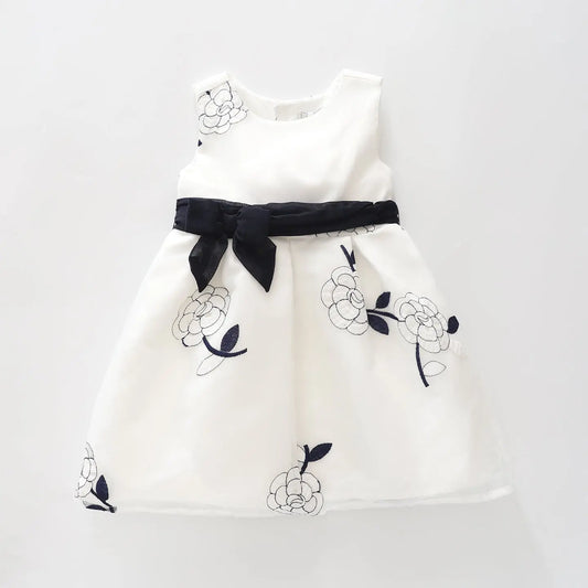 Girls Navy Rose Party Dress Ollies Place