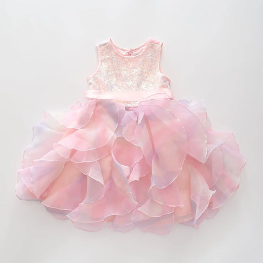 Girls Pastel Rainbow Party Dress Ollies Place