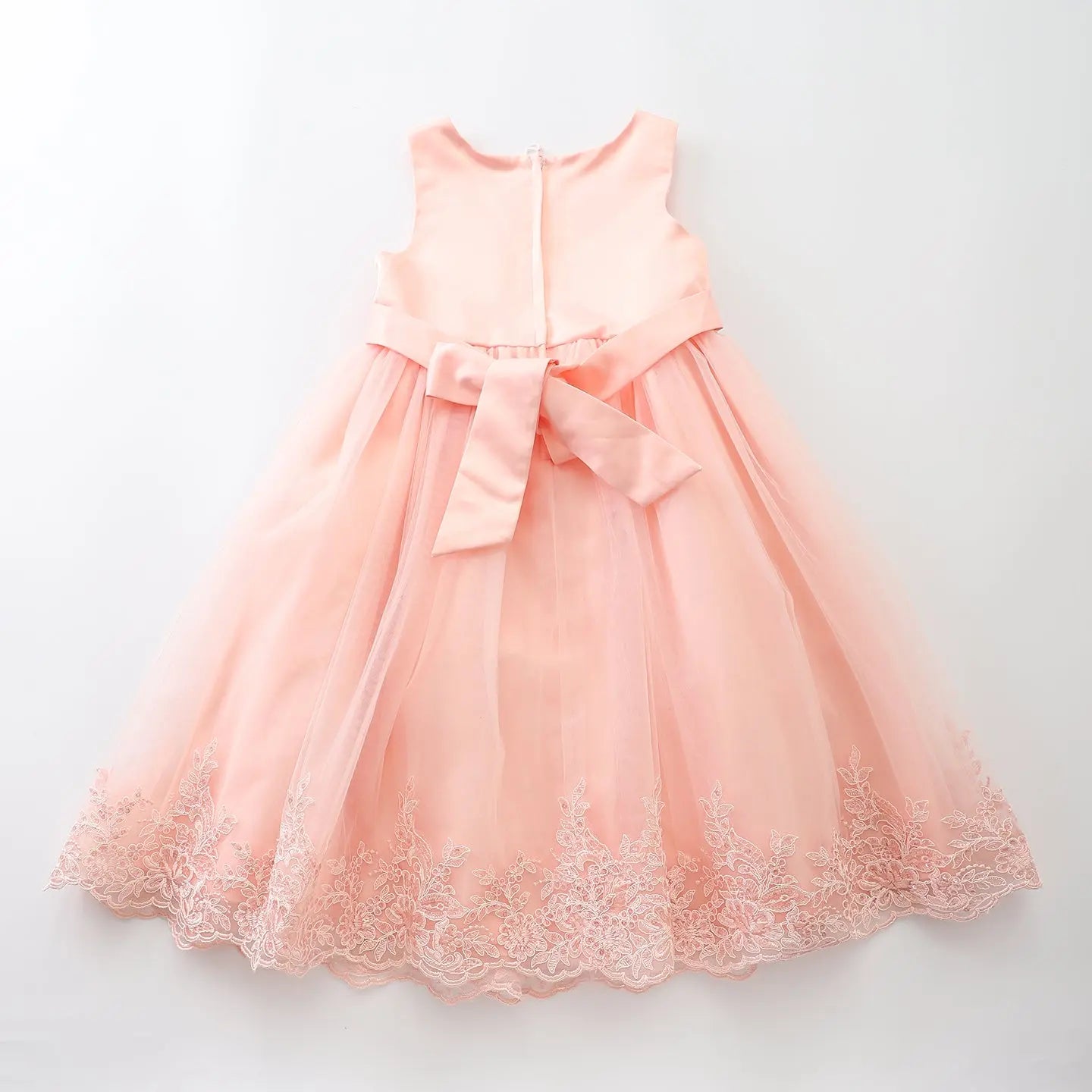 Girls Peachy Pink Flower Girl Special Occation Dress Ollies Place