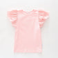Girls Pink Broderie Top Ollies Place