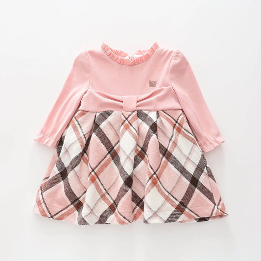 Girls Pink Check Dress Ollies Place