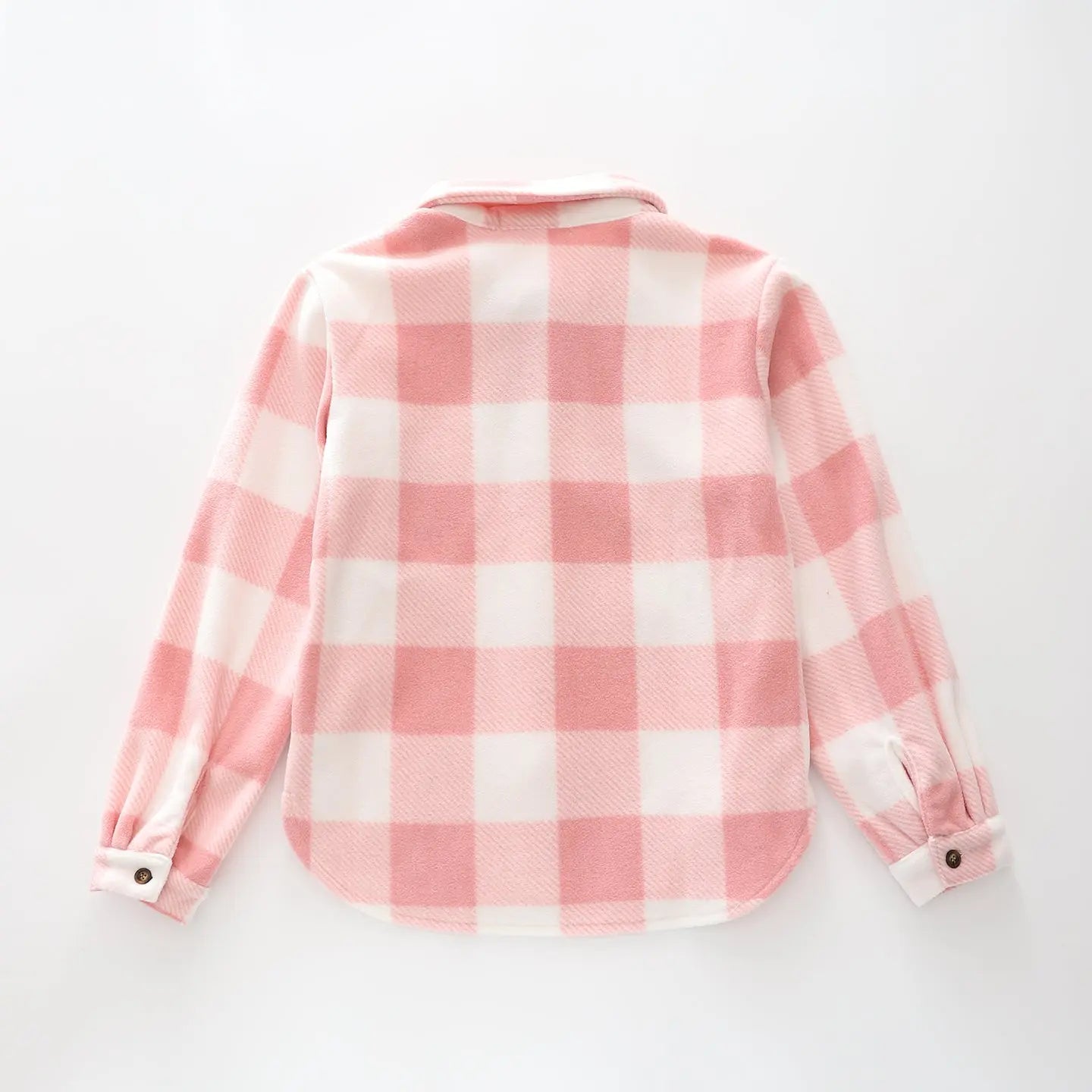 Girls Pink Check Overshirt Ollies Place