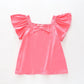 Girls Pink Flutter Sleeve Top Ollies Place