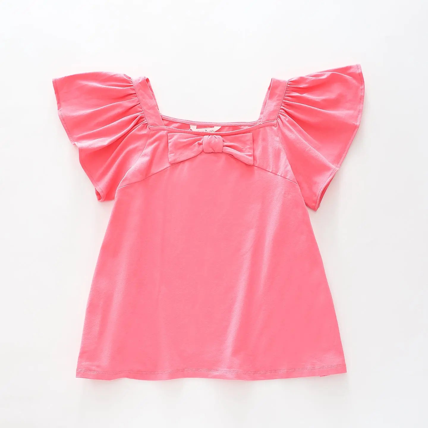 Girls Pink Flutter Sleeve Top Ollies Place