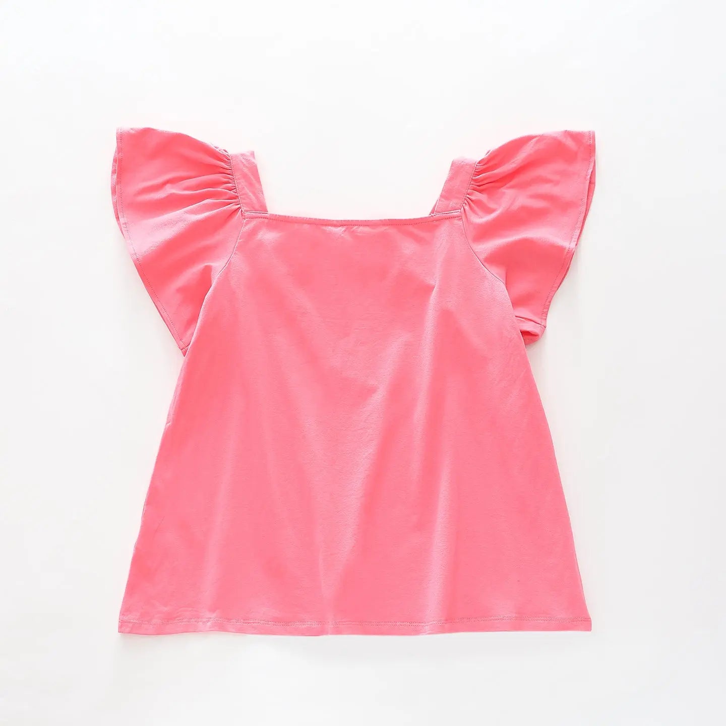 Girls Pink Flutter Sleeve Top Ollies Place