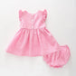 Girls Pink Gingham Set Ollies Place