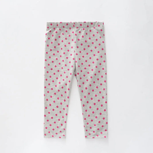 Girls Pink Polka Dot Leggings Ollies Place