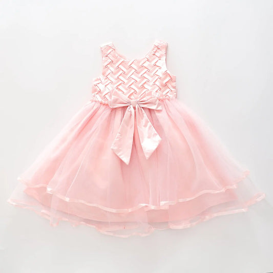 Girls Pink Textured Party Dress Ollies Place