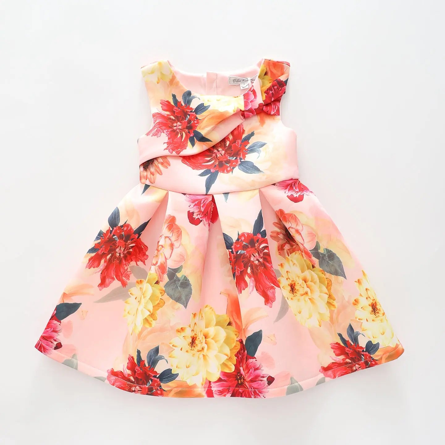 Girls Pink and Yellow Floral Party Dress Ollies Place