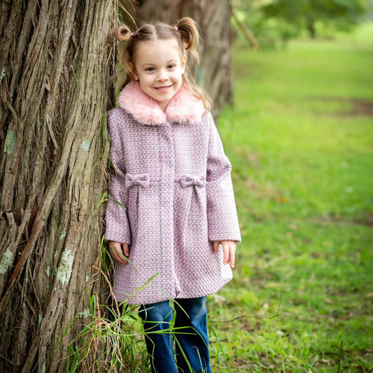 Girls Pretty Tweed Coat Ollies Place