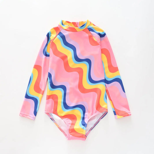 Girls Rainbow Brights Paddle Suit Ollies Place