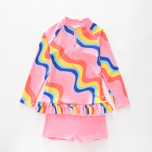 Girls Rainbow Brights Swimmers Set Ollies Place