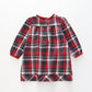 Girls Red Navy Tartan Check Dress Ollies Place