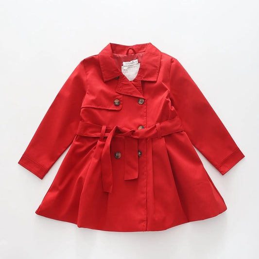 Girls Red Trench Coat Ollies Place