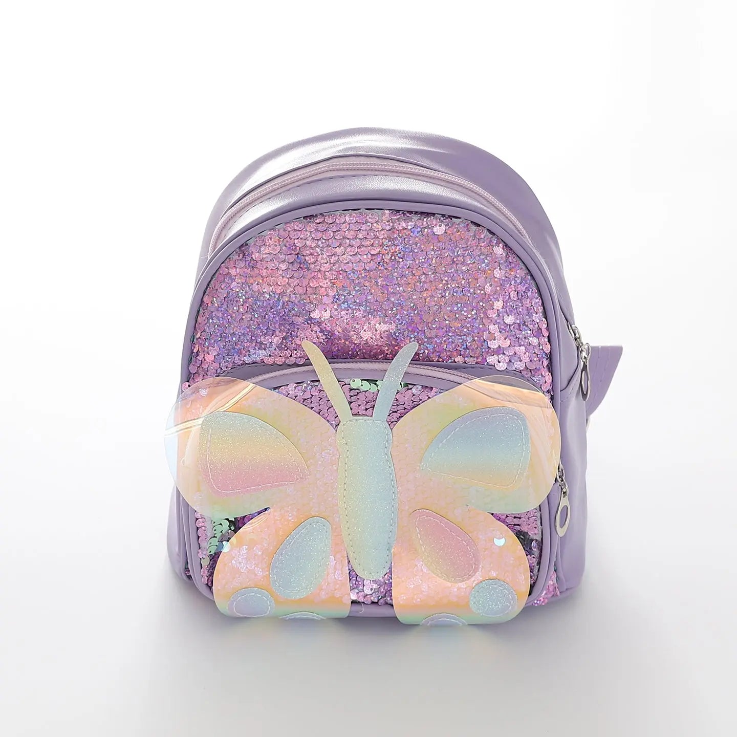 Girls Sequin Butterfly Backpack Purple Ollies Place