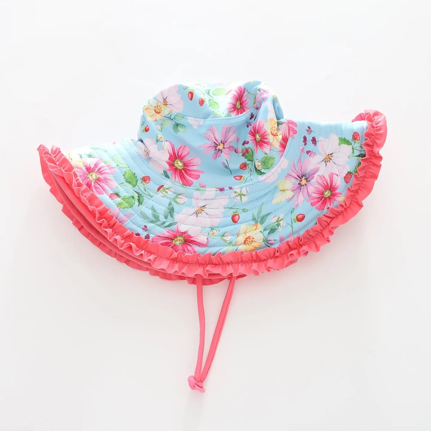 Girls Summer Florals Bucket Hat Ollies Place