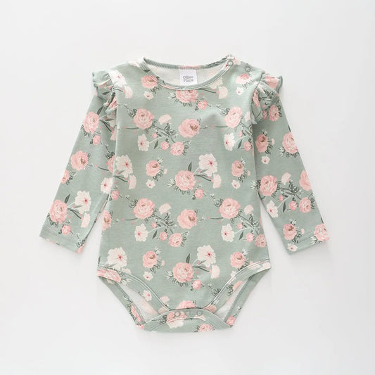 Girls Vintage Rose Bodysuit Ollies Place