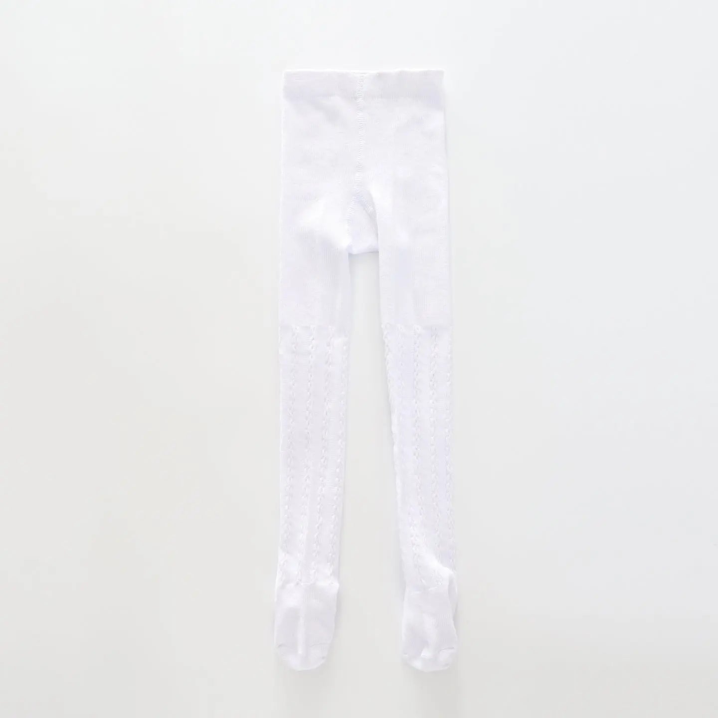 Girls White Cable Knit Tights Ollies Place