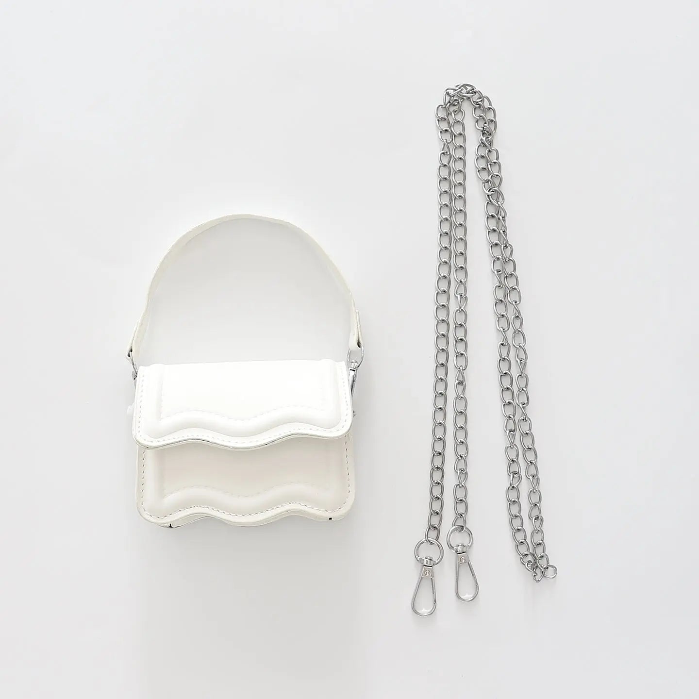 Girls White Wavy Crossbody Bag Ollies Place