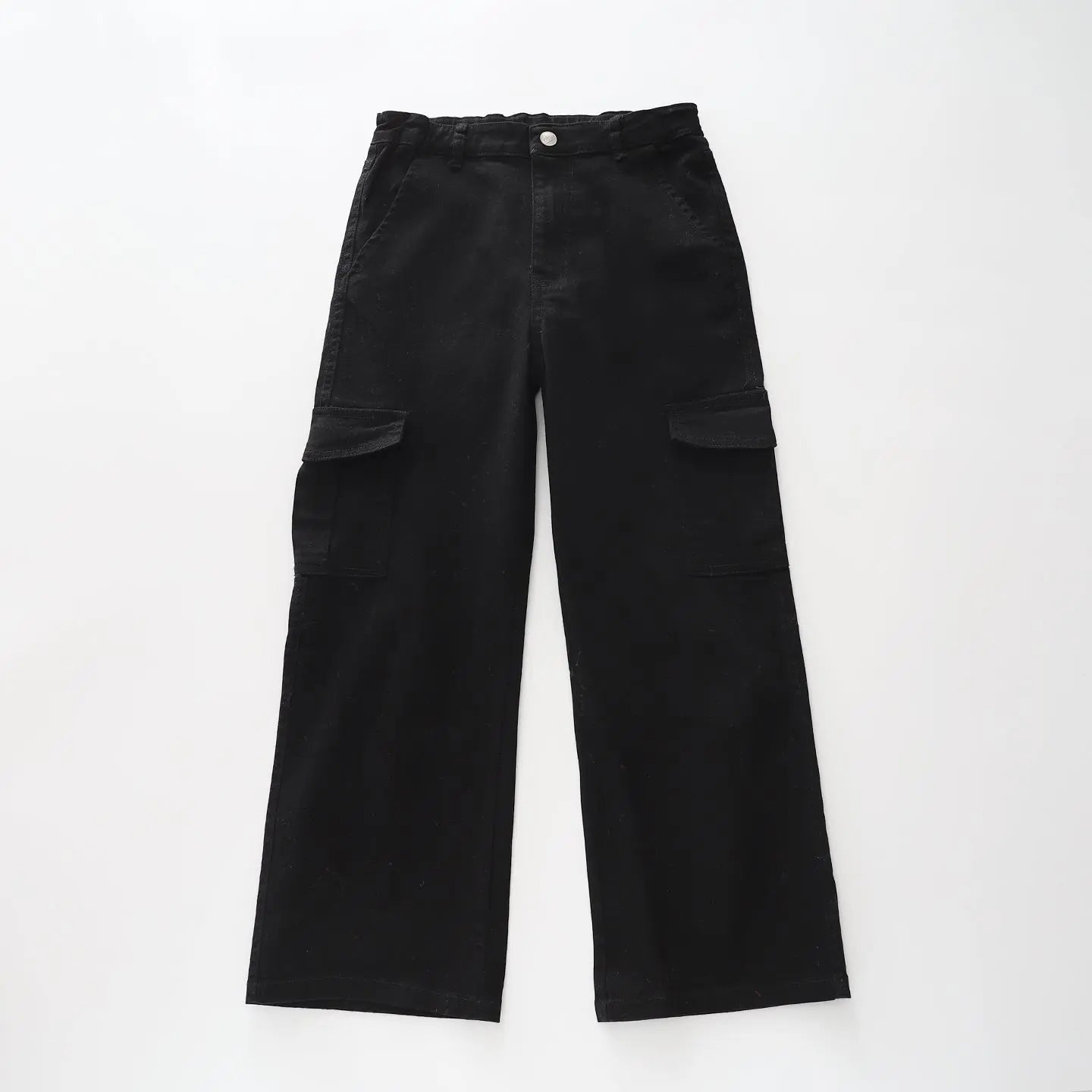 Girls Wide Leg Black Cargo Pants Ollies Place