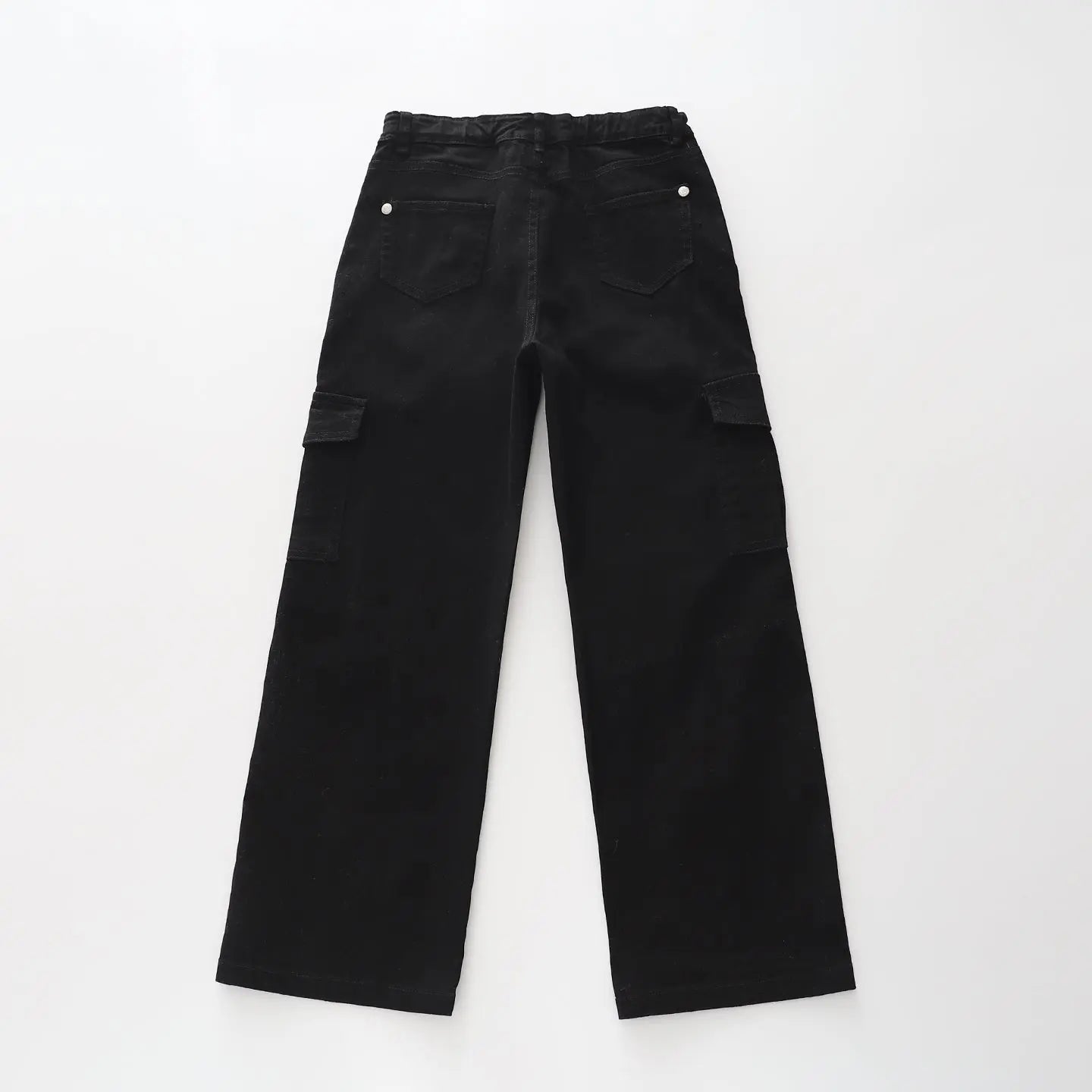 Girls Wide Leg Black Cargo Pants Ollies Place