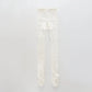 Girls' Cable Knit Tights Ivory Ollies Place