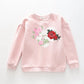 Girls' Crystal Pink Puffy Sleeve Sweat Top Ollies Place