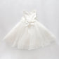 Girls' Elegant Tulle Formalwear Dress - White Ollies Place