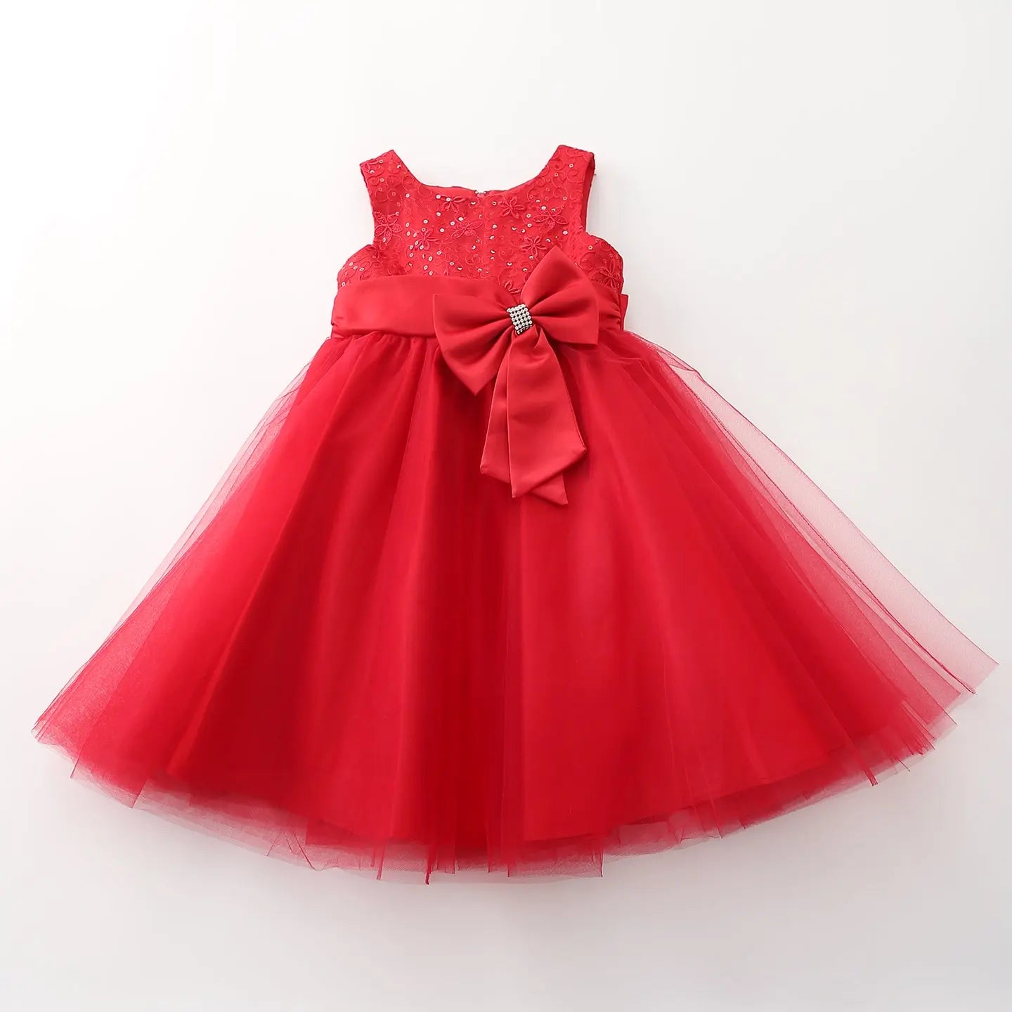 Girls' Formal Event Red Tulle Dress Ollies Place