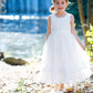 Girls' Ivory Tiered Tulle Formal Occasion Dress Ollies Place