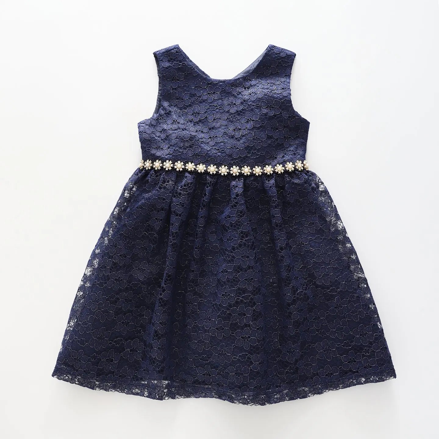 Girls' Navy Lace Dress Ollies Place