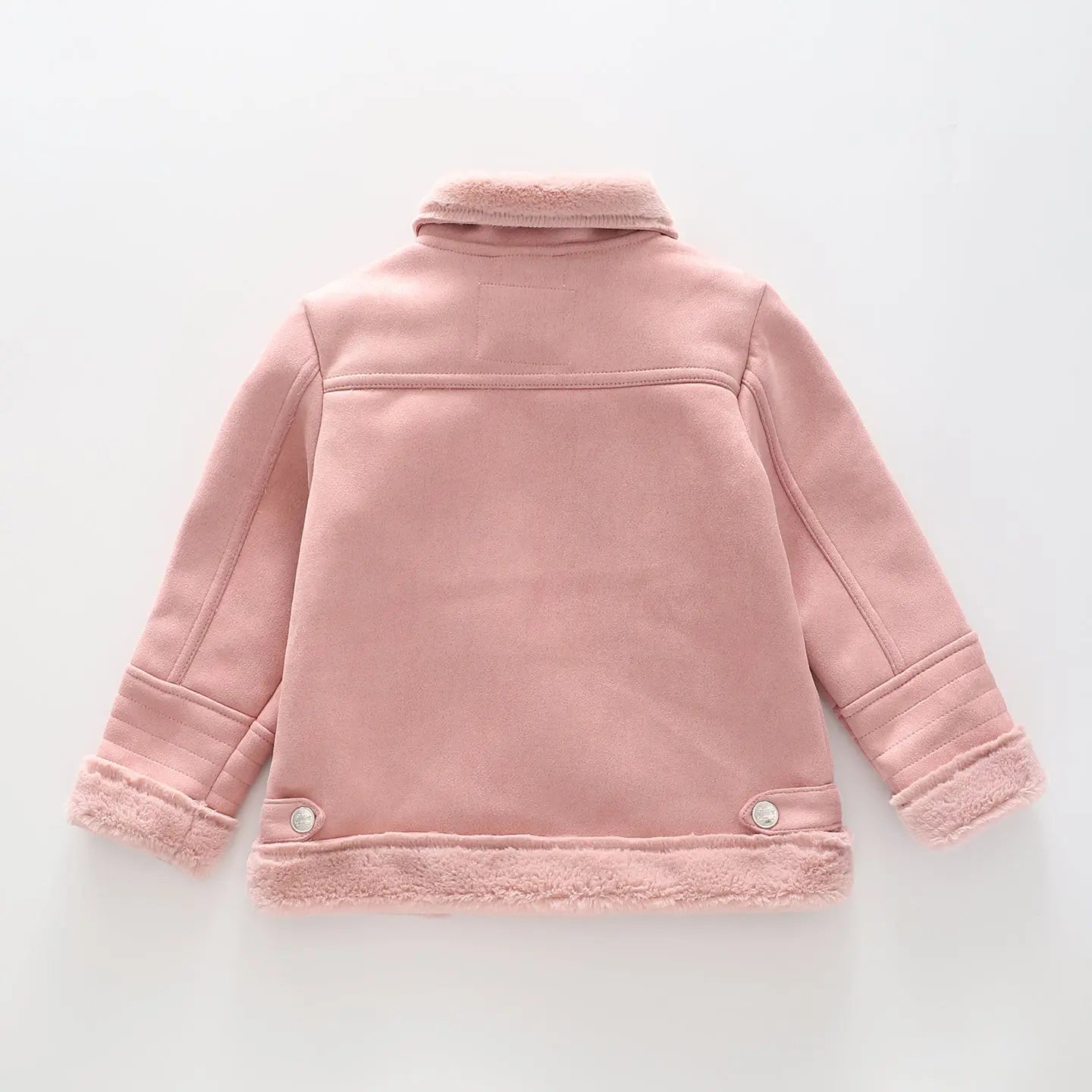 Girls' Pink Faux Suede Jacket Ollies Place