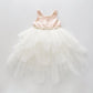 Girls' Pink and Gold Tulle Party Dress Ollies Place