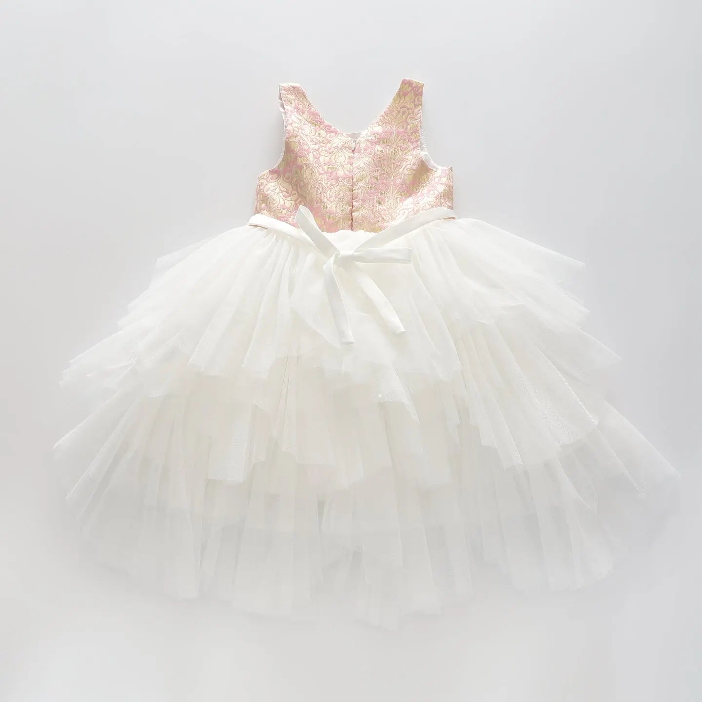 Girls' Pink and Gold Tulle Party Dress Ollies Place