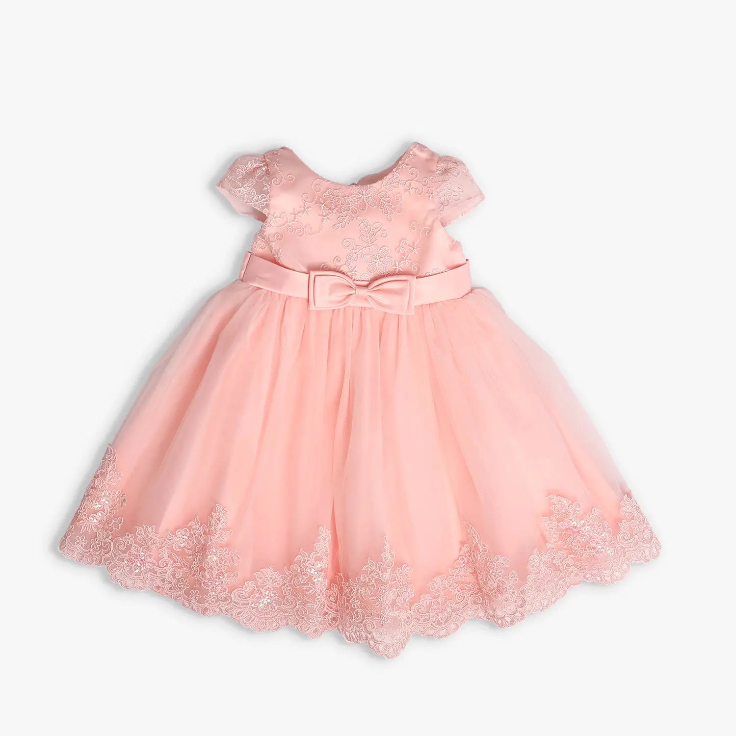 Girls' Pretty Peach Formal Occasion Dress Ollies Place