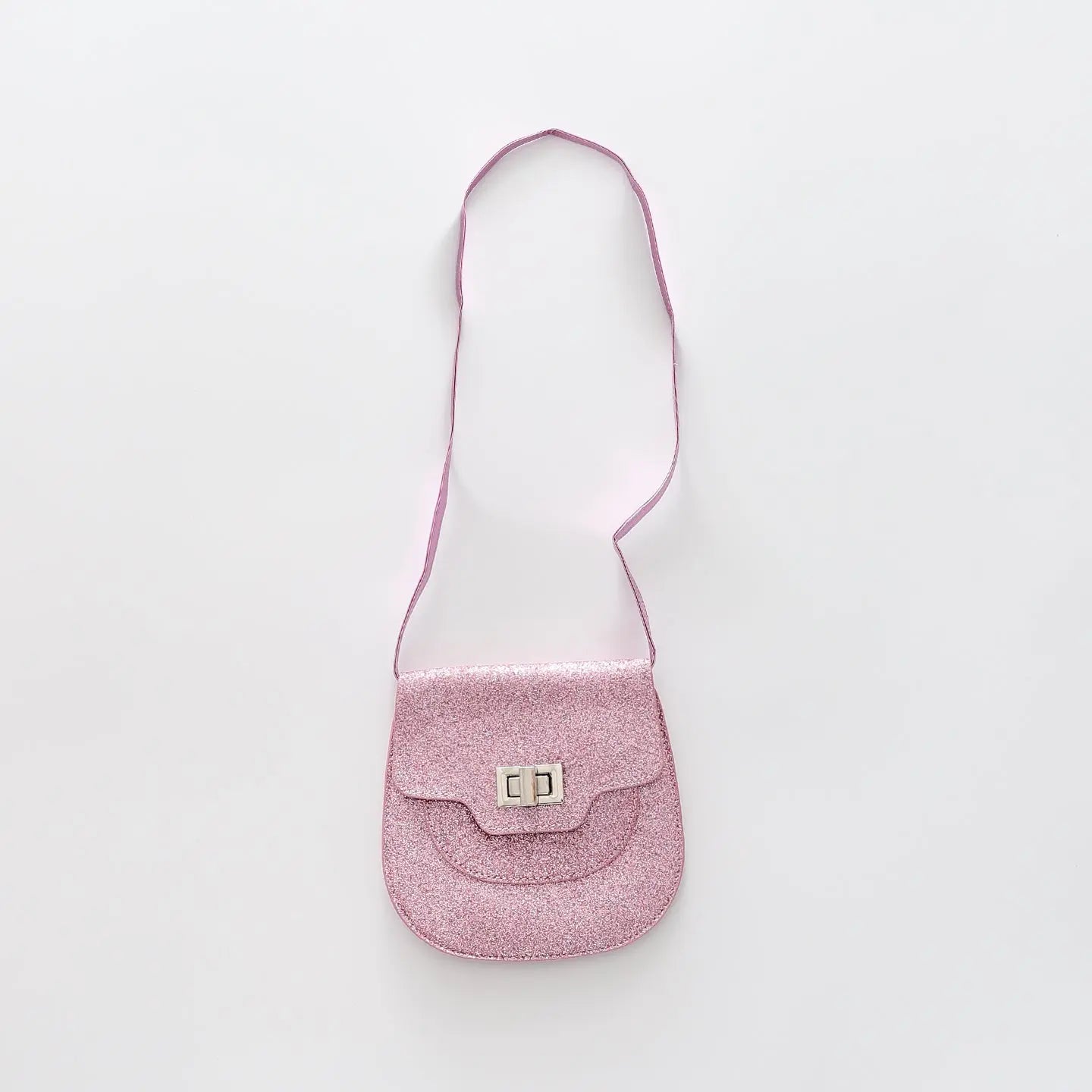 Girls' Rose Pink Glitter Shoulder Bag Ollies Place