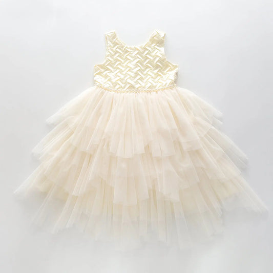 Girls' Satin and Tulle Party Dress Ollies Place