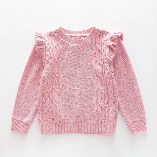 Girls' True Knit Pink Sweater Ollies Place