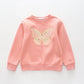 Glitter Butterfly, Older Girls Sweat Top Ollies Place