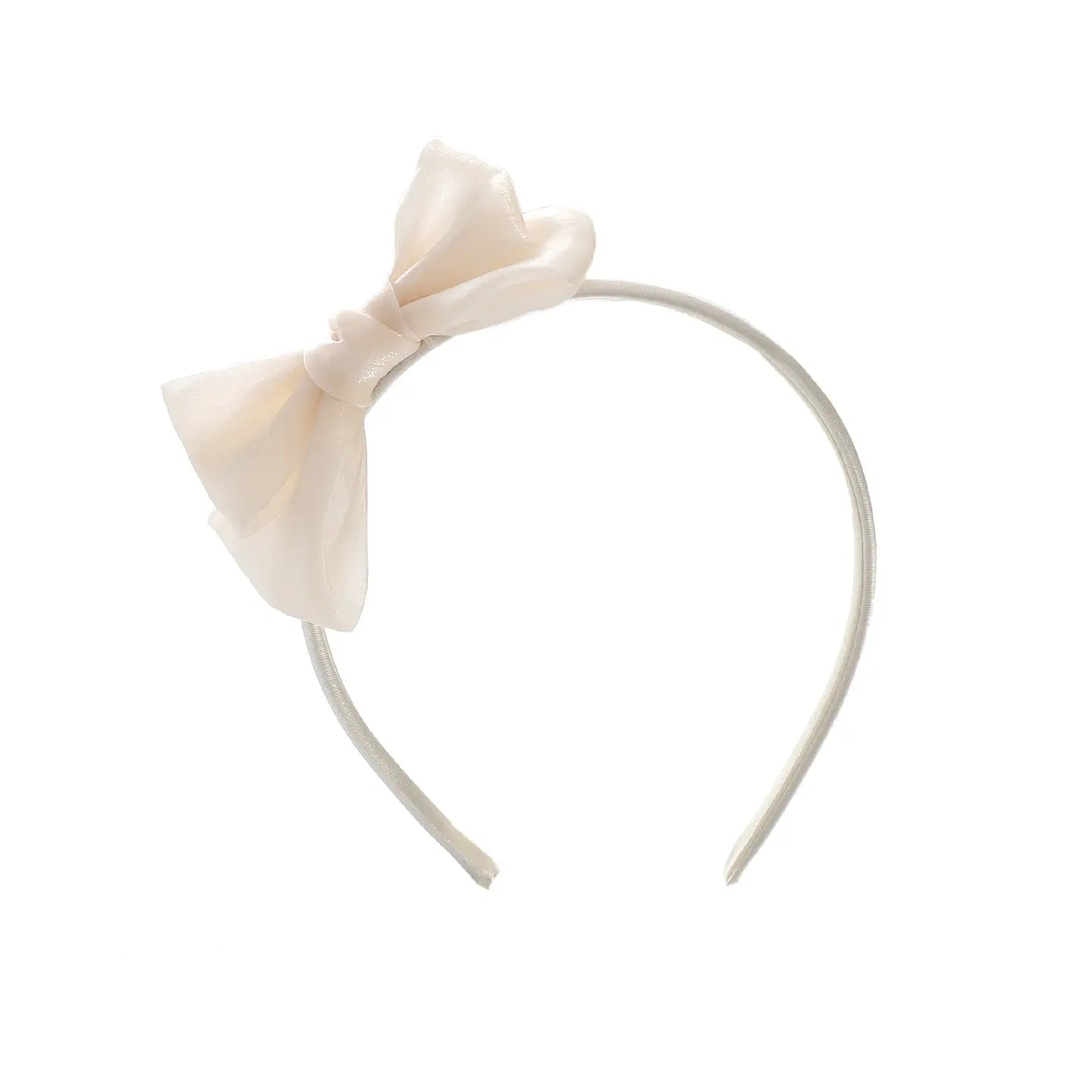 Ivory Bow Headband -Ollies Place