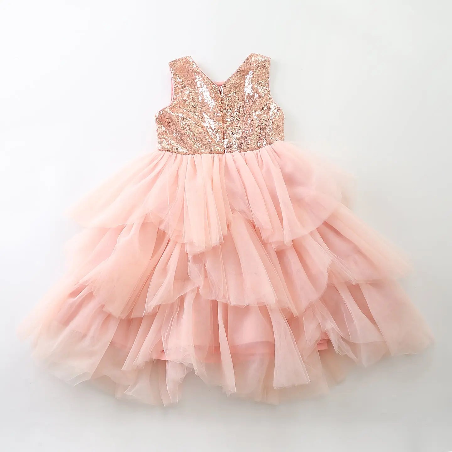 Gold Sparkle Layered Tulle Formal Dress - Girl Ollies Place