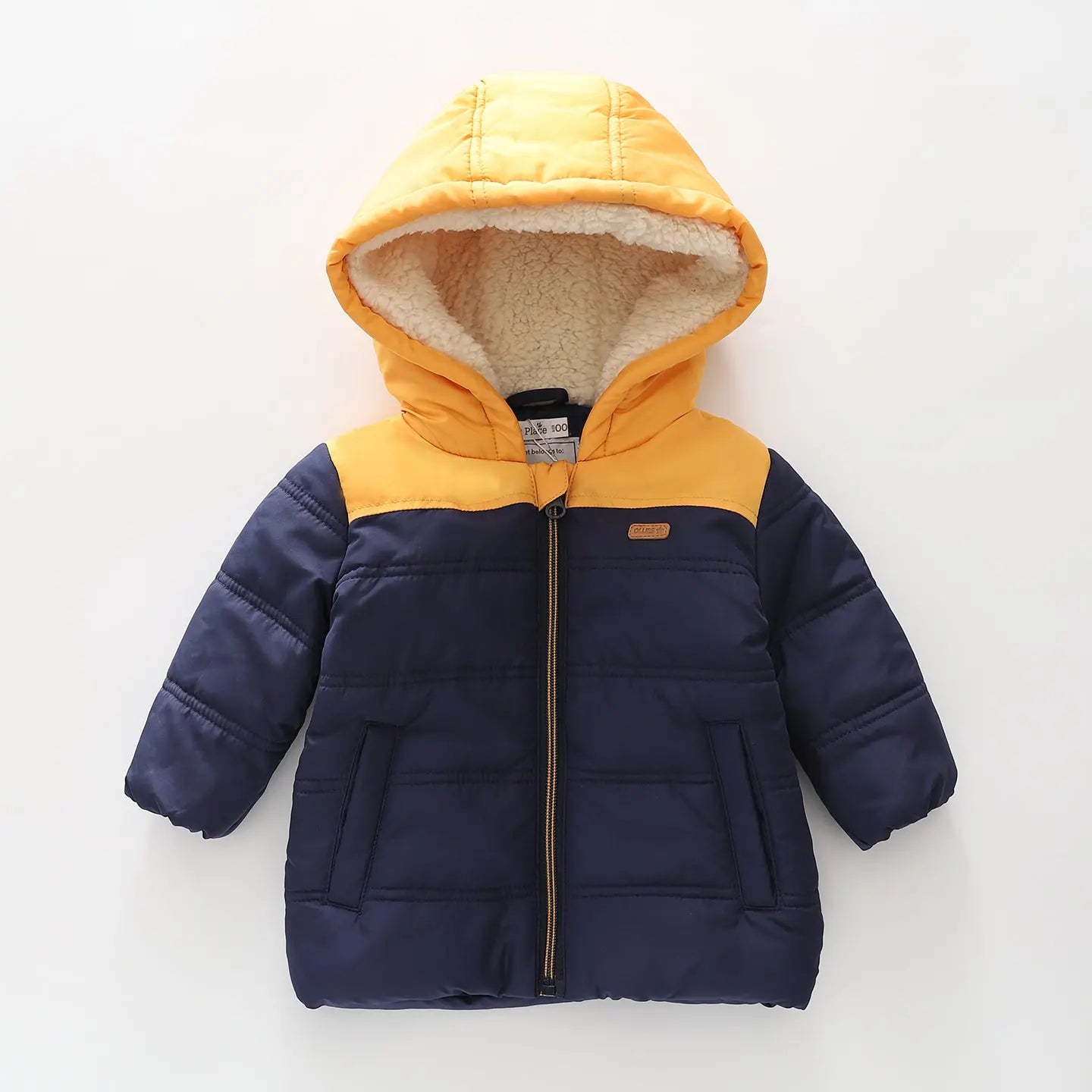 Gold and Navy Puffer Jacket Ollies Place