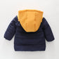 Gold and Navy Puffer Jacket Ollies Place